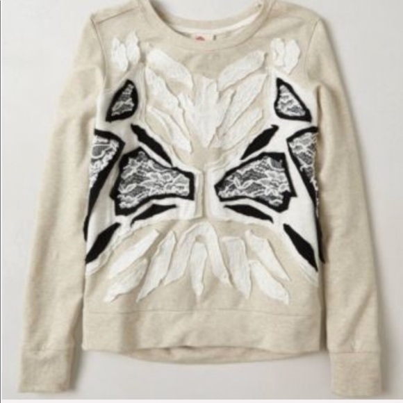 Anthropologie Tops - Anthropologie-Lilka-Rare-Appliqué Patois Pullover